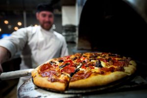 Pizza out of the oven